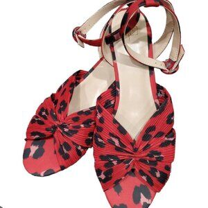 CAbi Red Leopard SIREN Sandals – Size 9